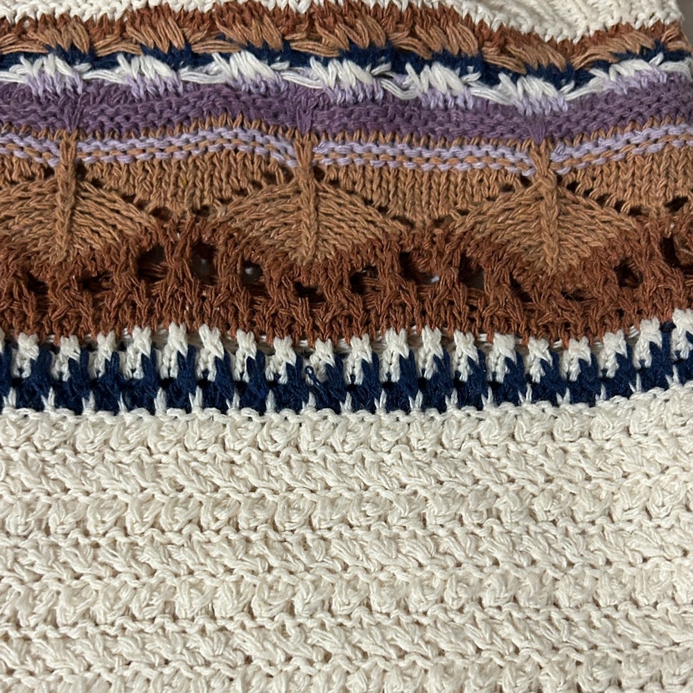 POL Cream and Brown Knit Tank Top - Picture 6 of 6